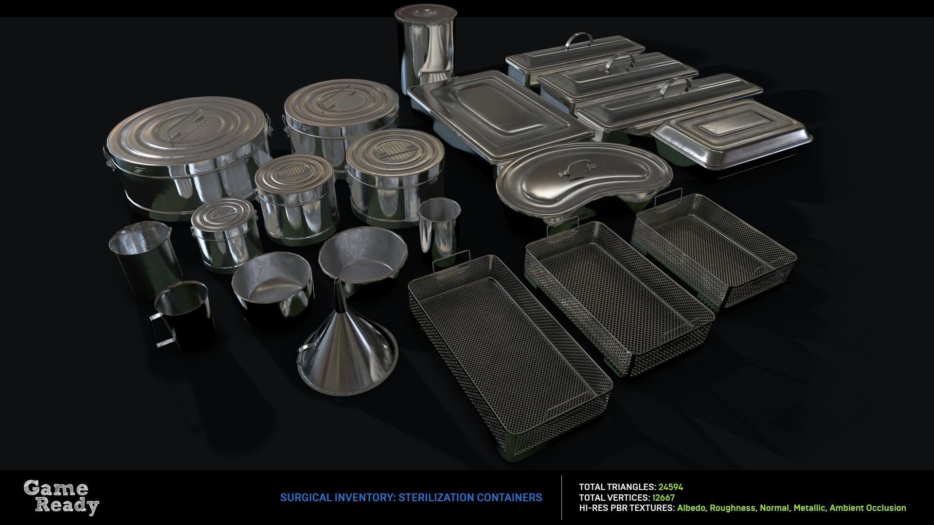 Morgue MegaPack Low-poly 3D model_22