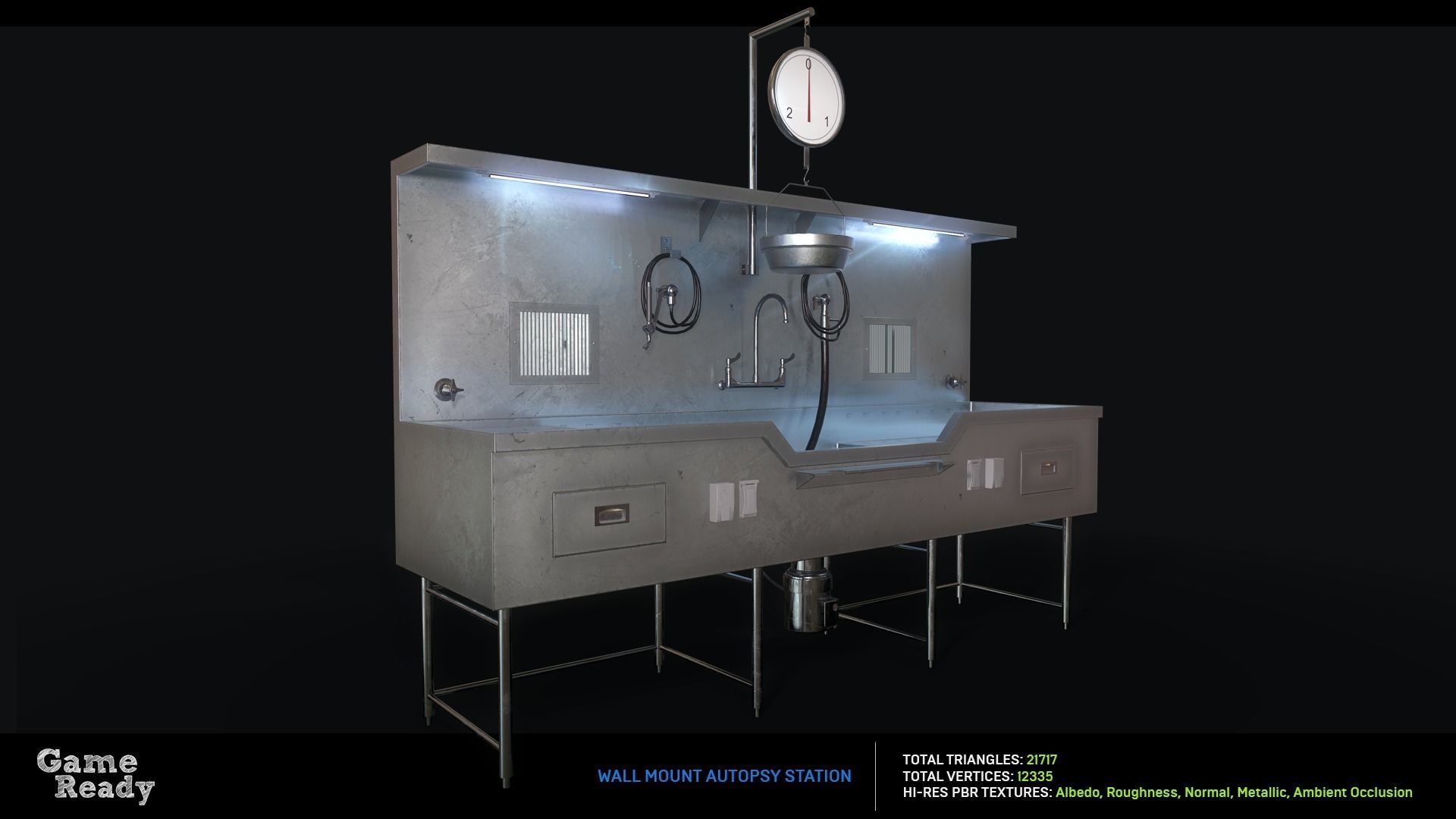 Morgue MegaPack Low-poly 3D model_28