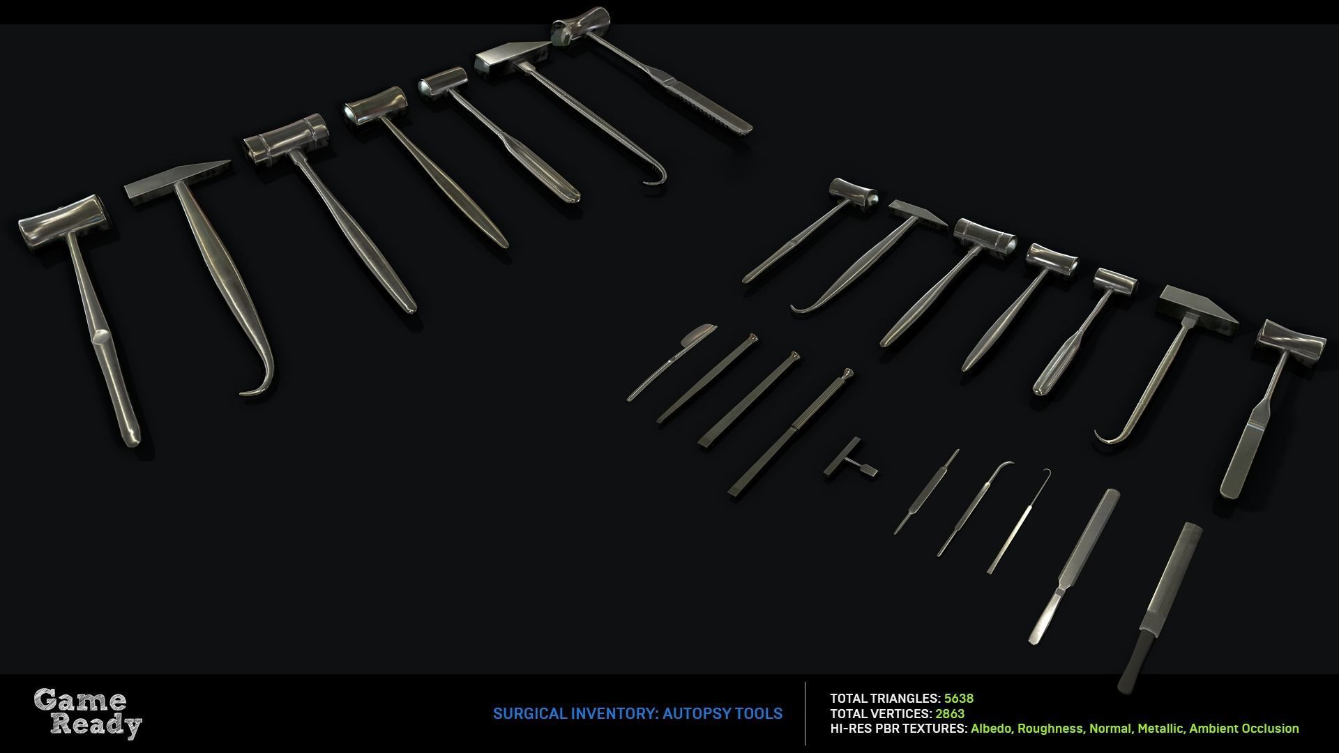 Morgue MegaPack Low-poly 3D model_24