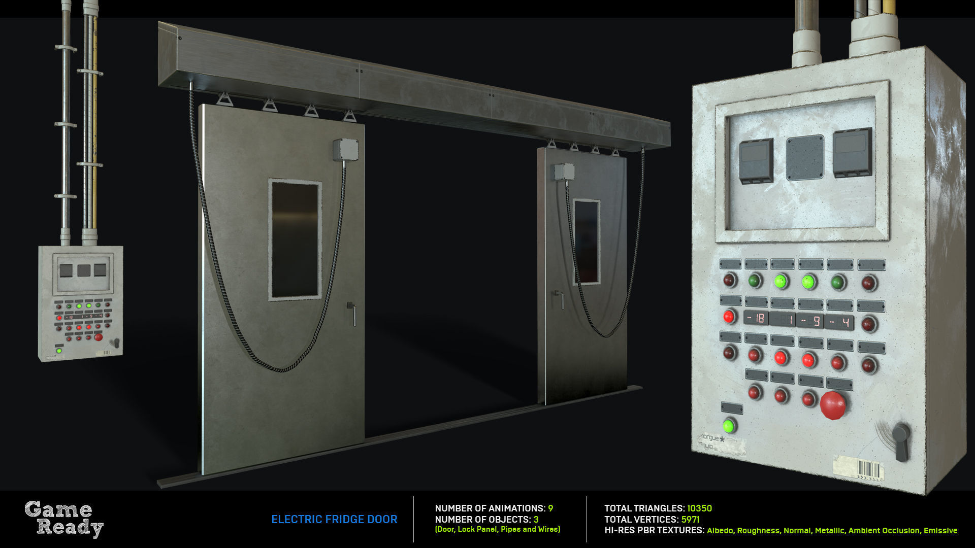 Morgue MegaPack Low-poly 3D model_3