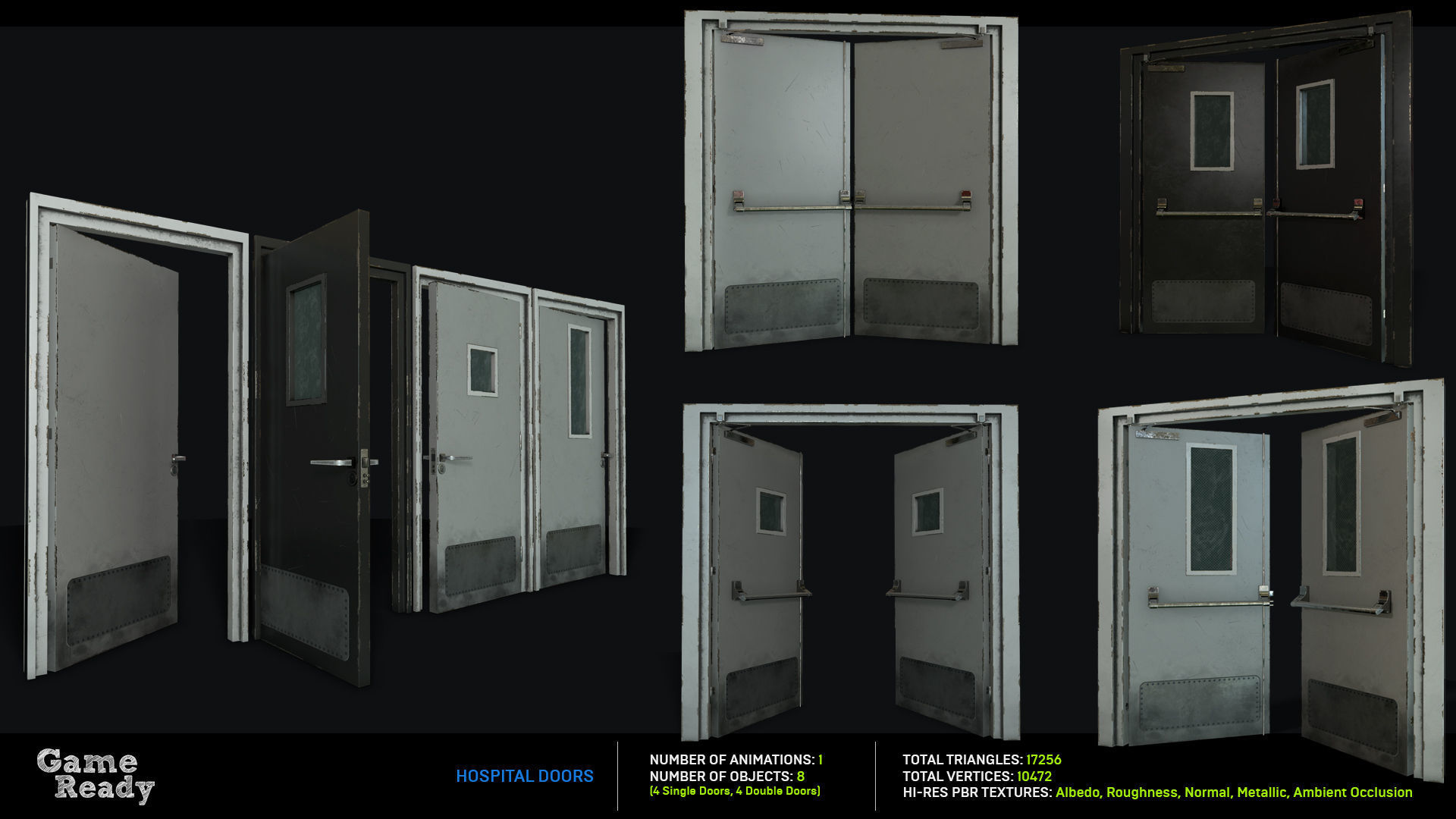 Morgue MegaPack Low-poly 3D model_4