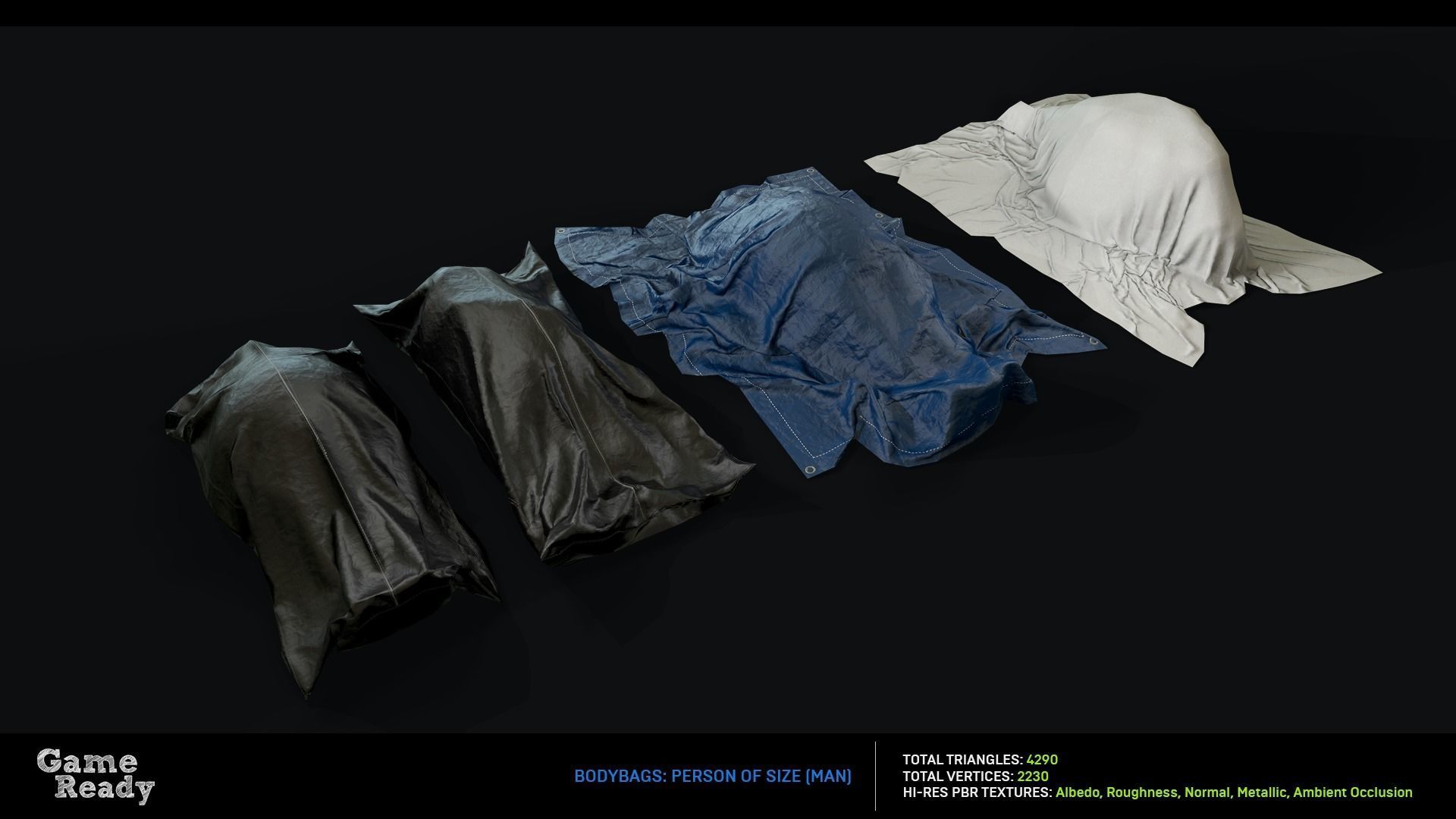 Morgue MegaPack Low-poly 3D model_32