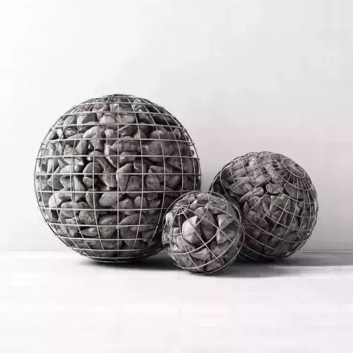 Gabion sphere form 3D model