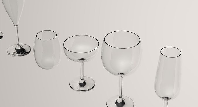 Wine Glasses 3D model 3