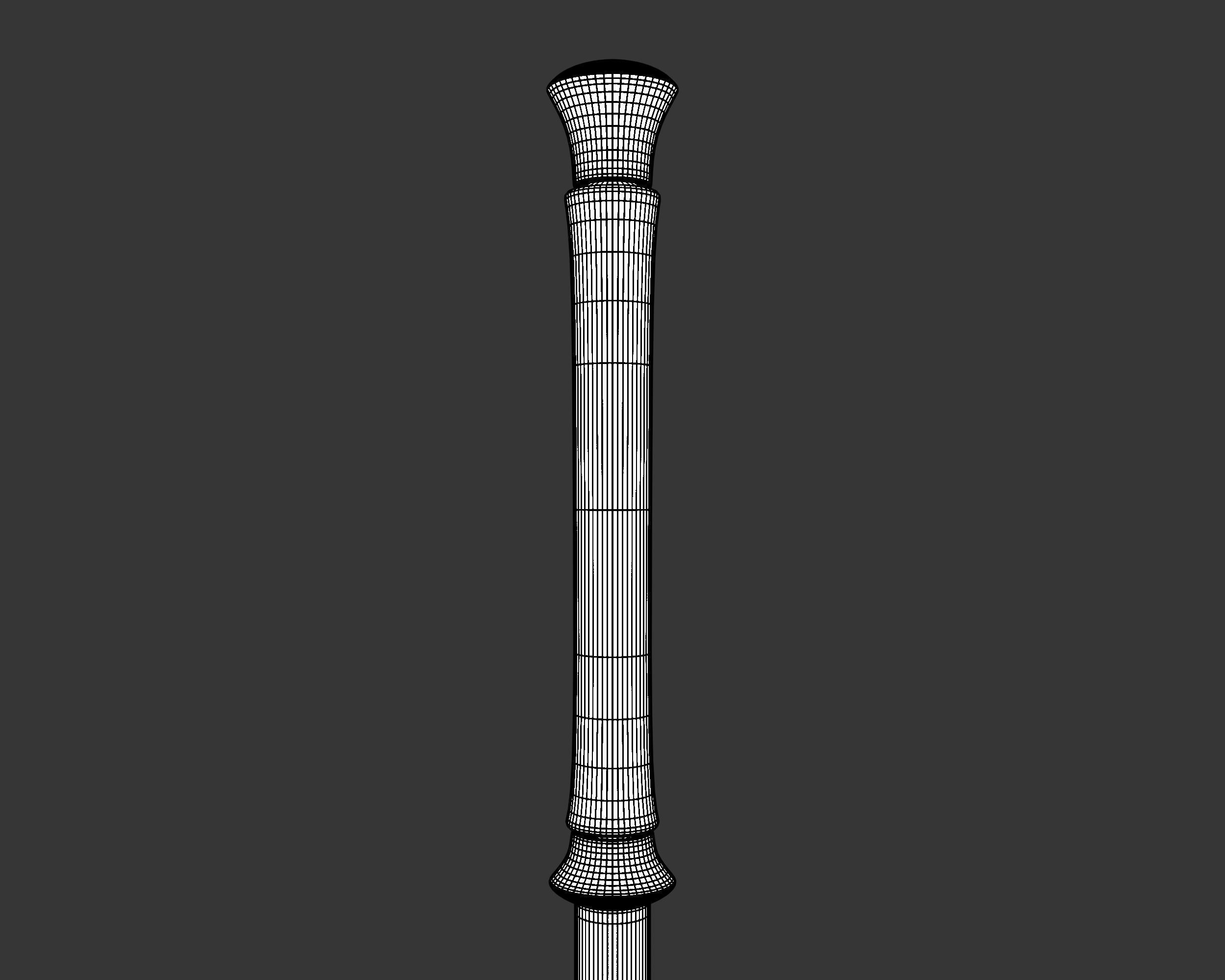 Medieval Elegant Weapon Mace Low-poly 3D model_14