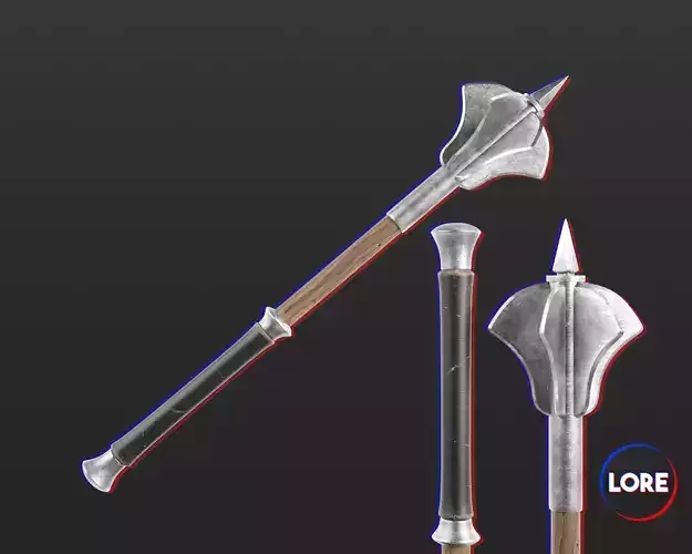 Medieval Elegant Weapon Mace Low-poly 3D model