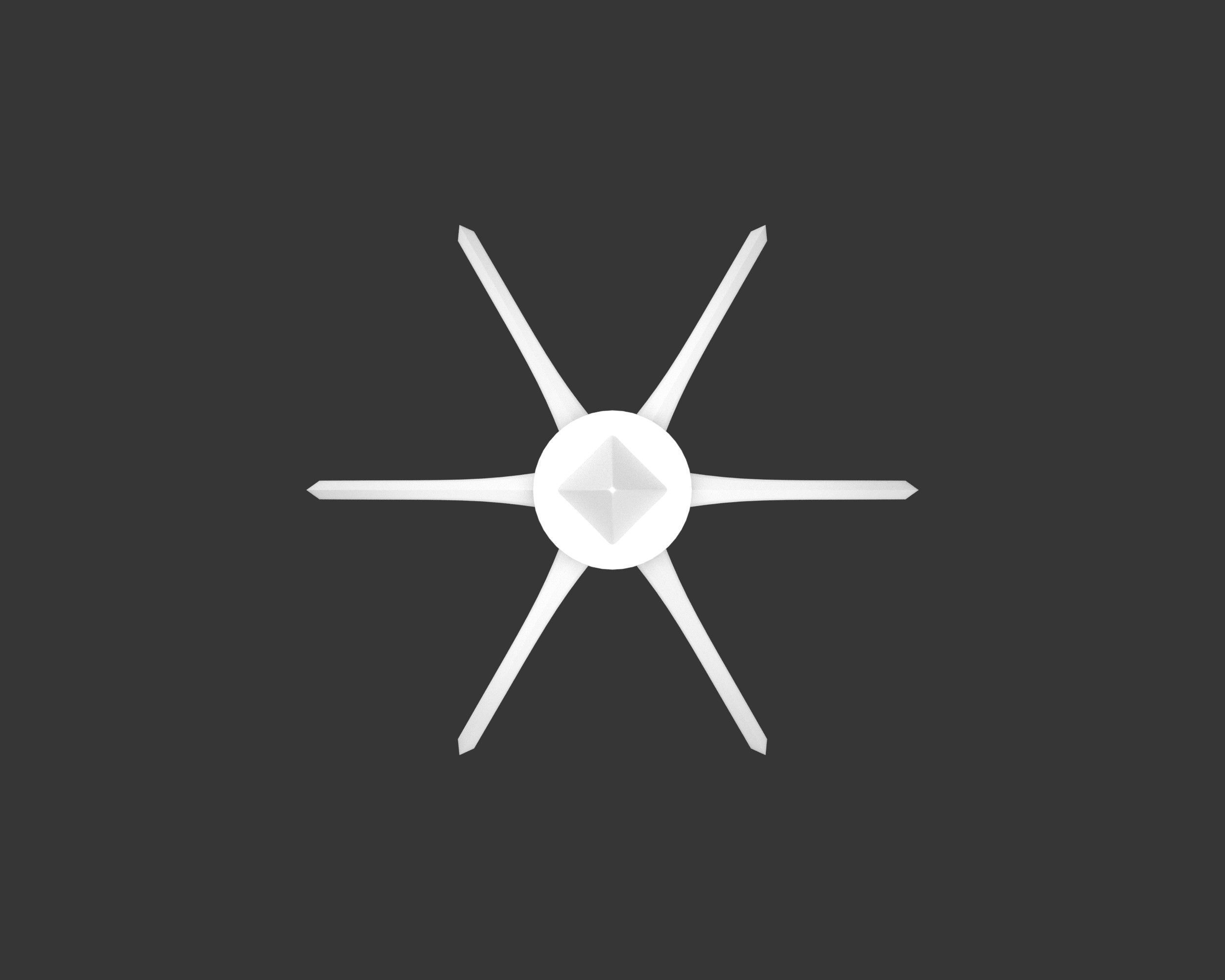 Medieval Elegant Weapon Mace Low-poly 3D model_10