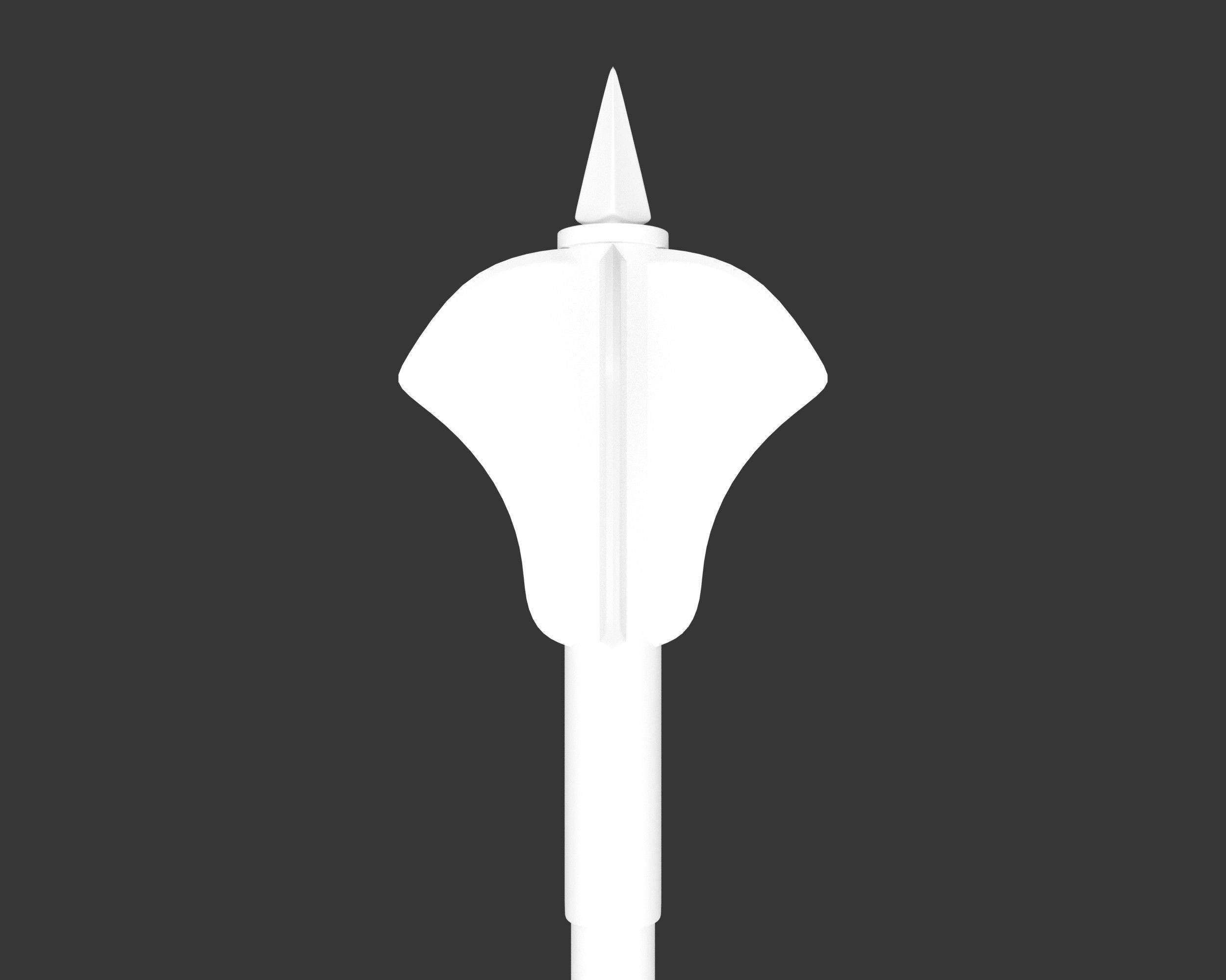 Medieval Elegant Weapon Mace Low-poly 3D model_7