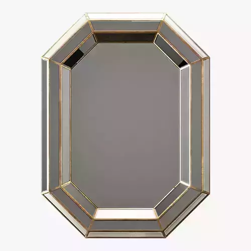 Surya gordon champagne wall mirror 3D model