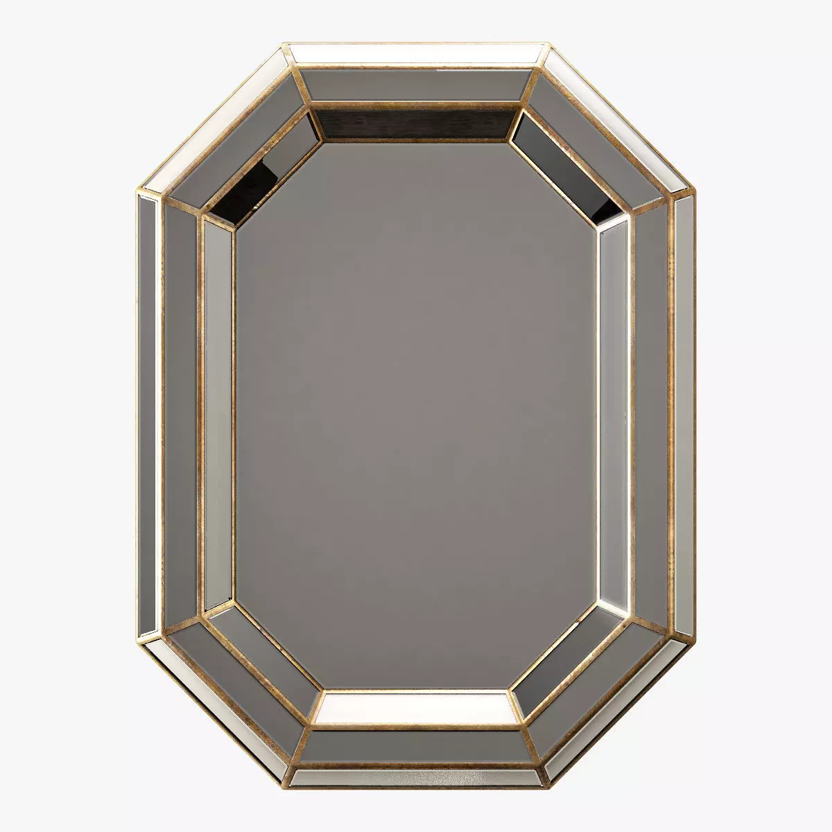 Surya gordon champagne wall mirror 3D model_0