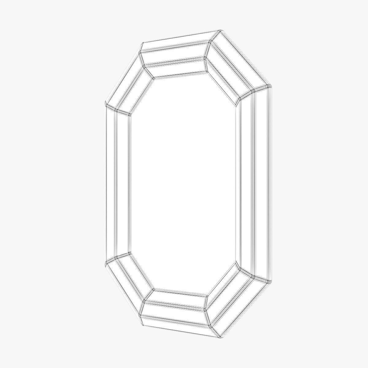 Surya gordon champagne wall mirror 3D model_4