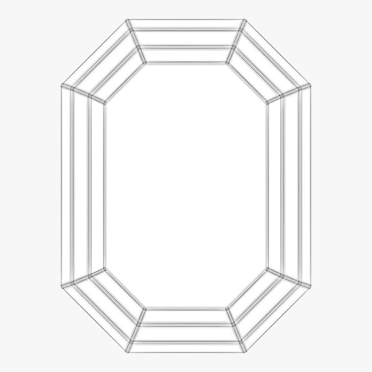 Surya gordon champagne wall mirror 3D model_3