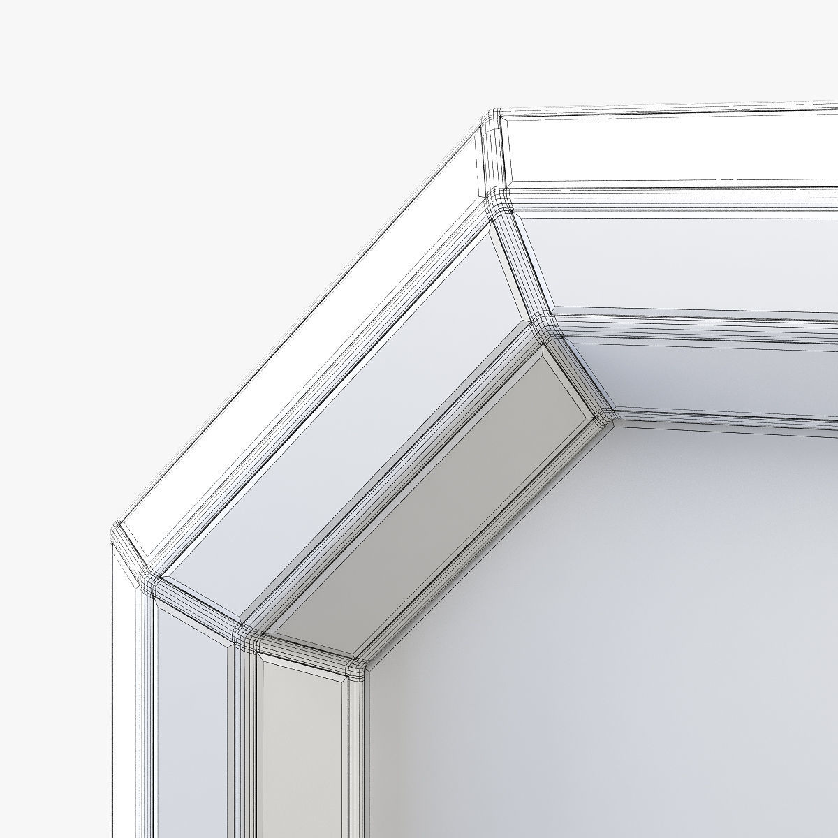 Surya gordon champagne wall mirror 3D model_5