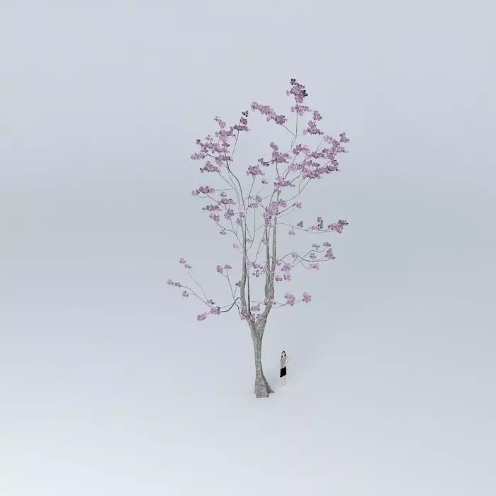 Oak Tree 3D Pink Pink Oak Tree 3D Free 3D model_0