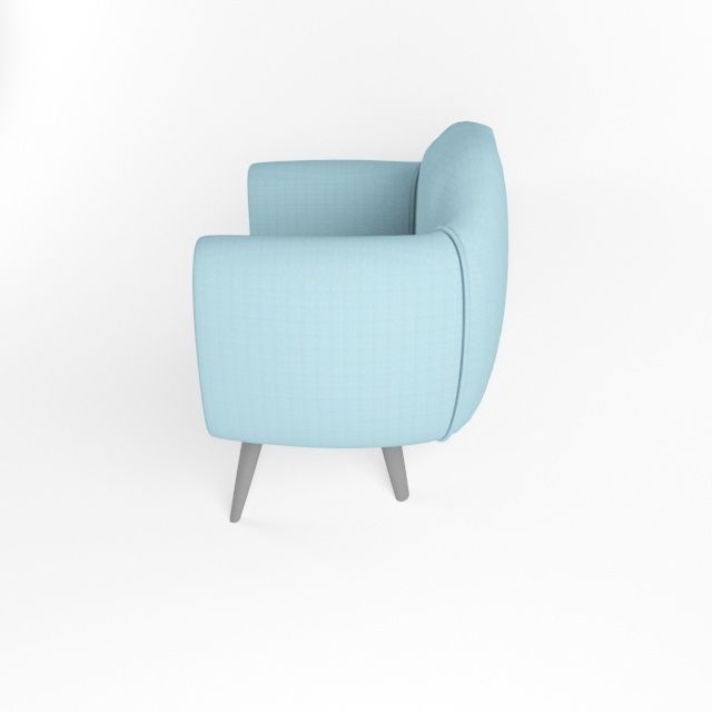 comfortable chair    Low-poly 3D model_4