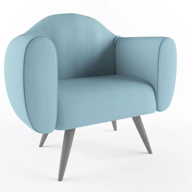 comfortable chair    Low-poly 3D model_0