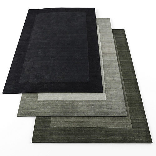 Rugs-480 three rugs Low-poly 3D model