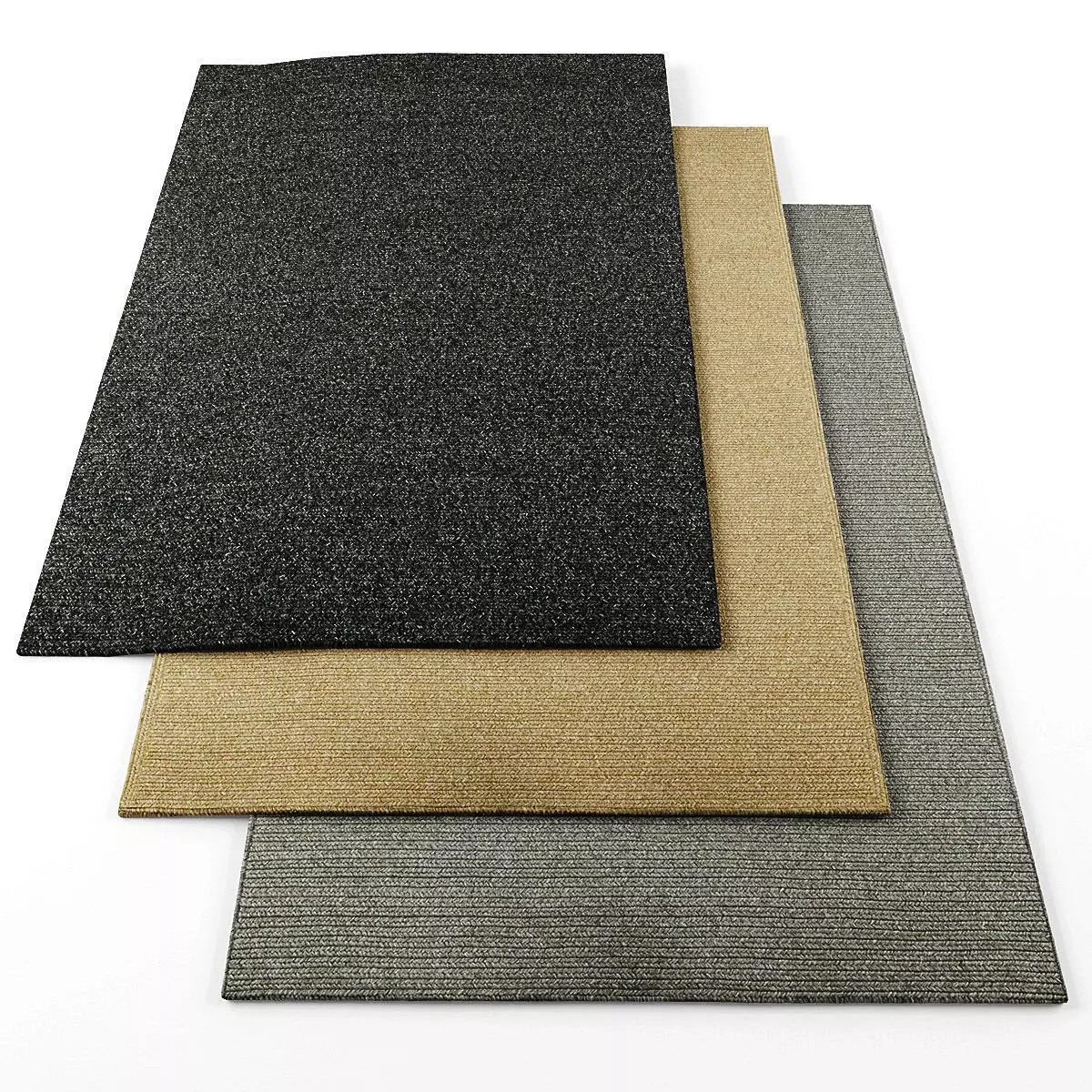Rugs-483 three carpet mats Low-poly 3D model_0