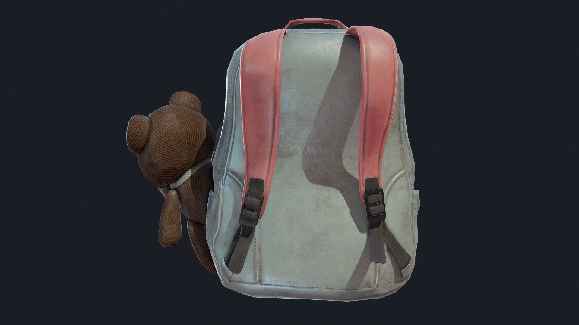 Baggy Bear Bag Low-poly 3D model_10