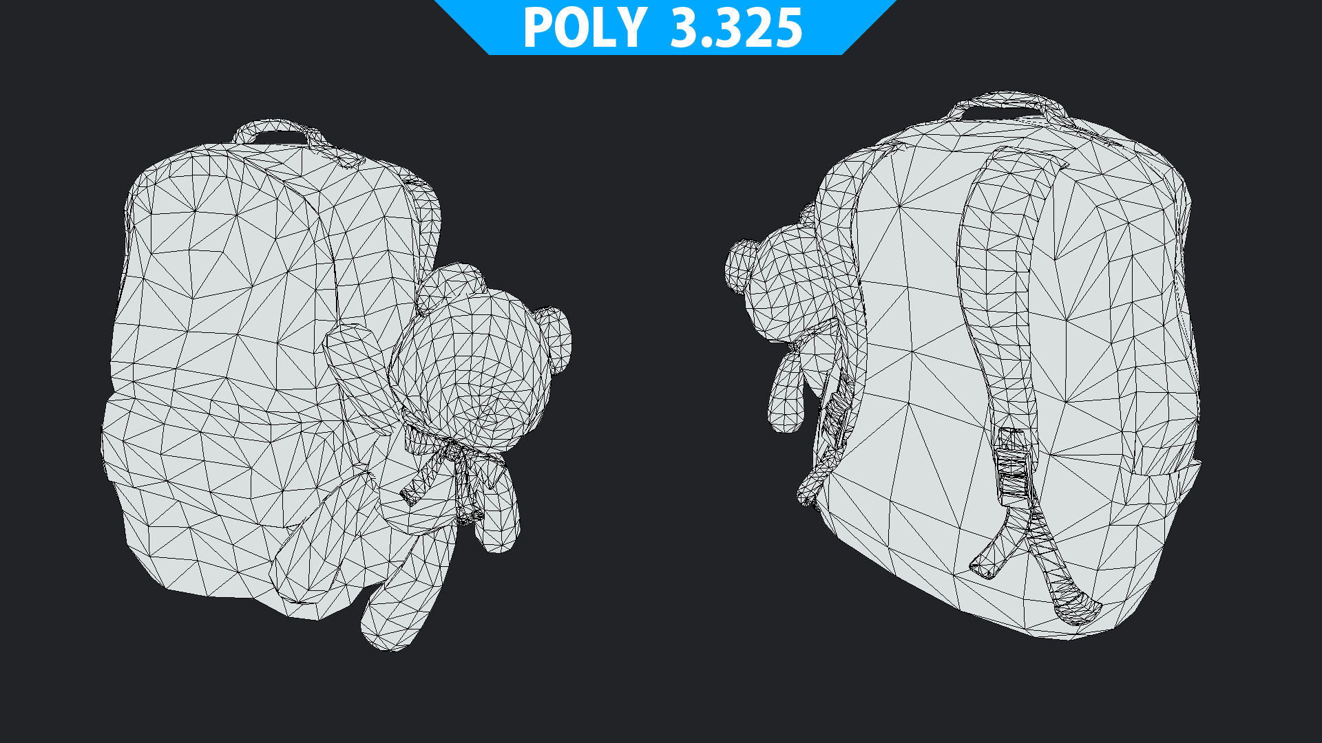 Baggy Bear Bag Low-poly 3D model_20