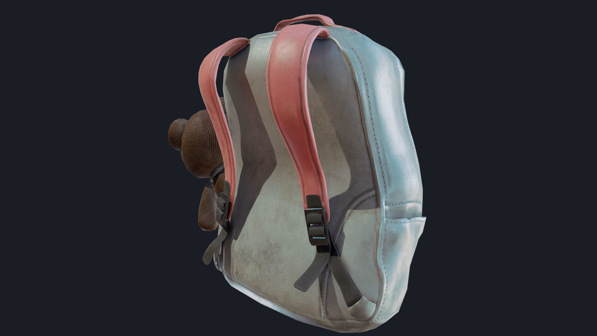 Baggy Bear Bag Low-poly 3D model_11