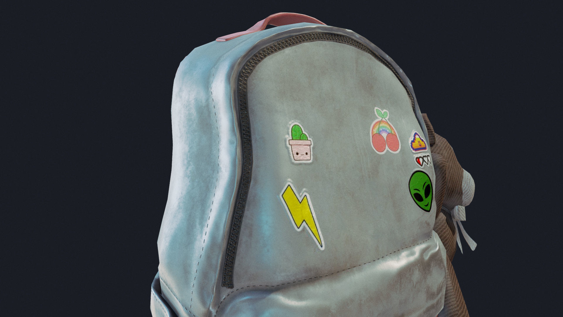 Baggy Bear Bag Low-poly 3D model_7