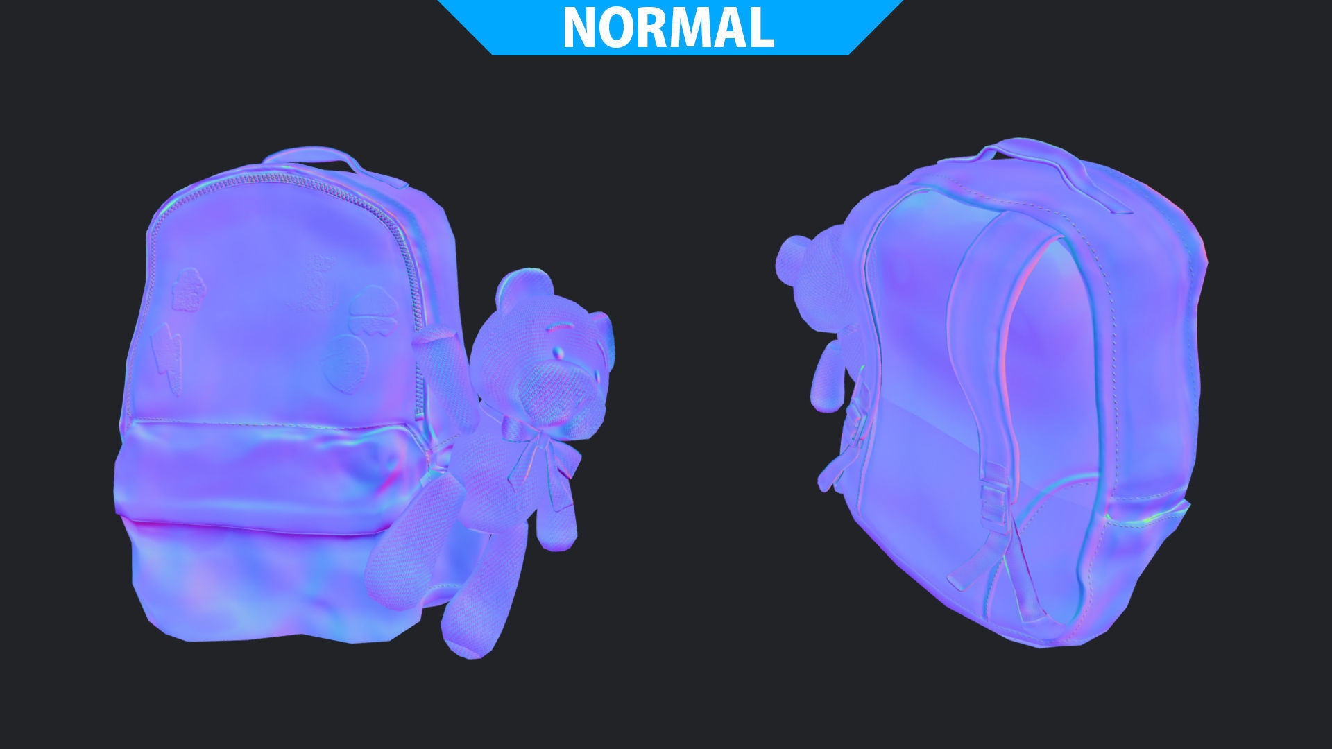 Baggy Bear Bag Low-poly 3D model_18