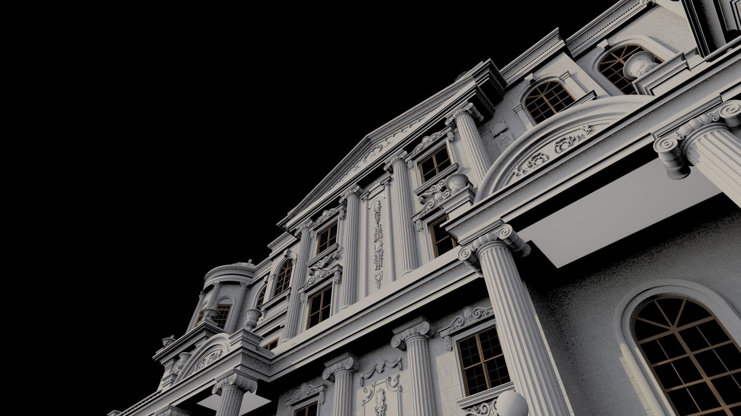 palace exterior design 3D model_5