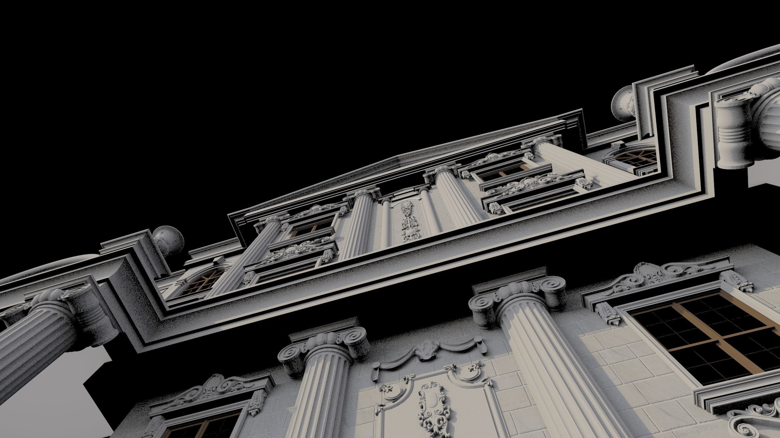 palace exterior design 3D model_6