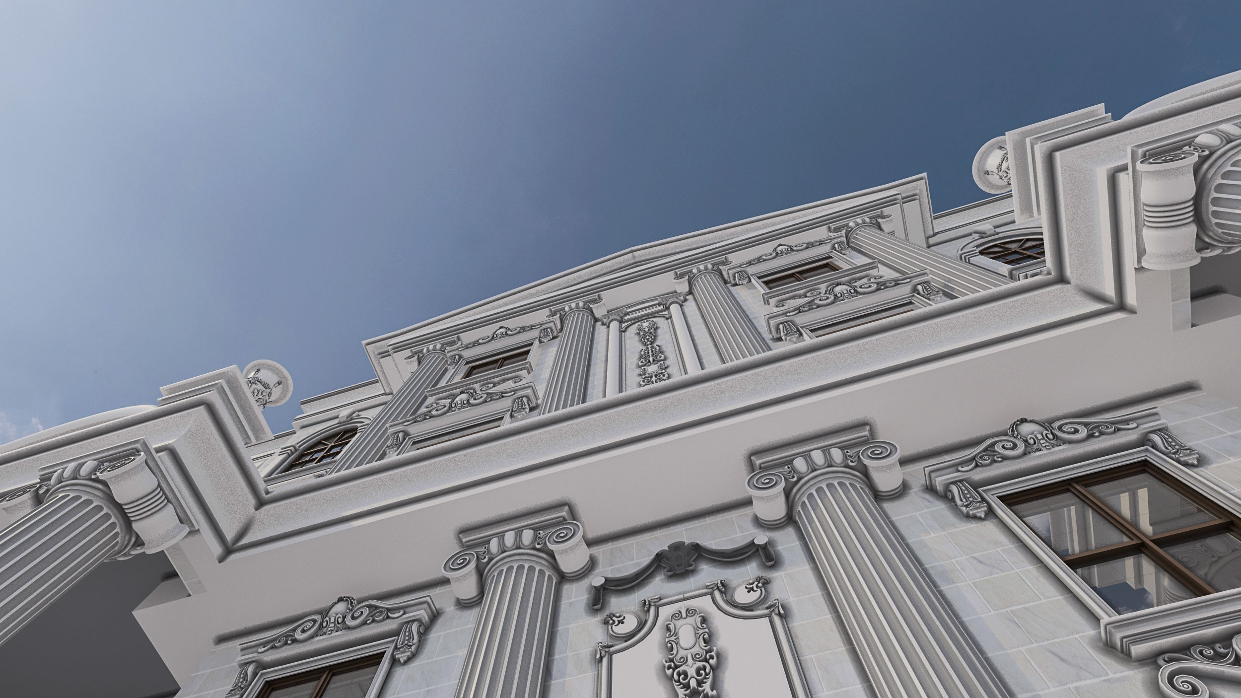 palace exterior design 3D model_3