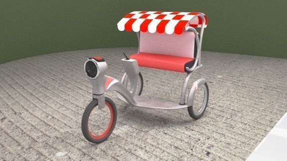 GPS Auto- Cycle Rikshaw 3D model_0