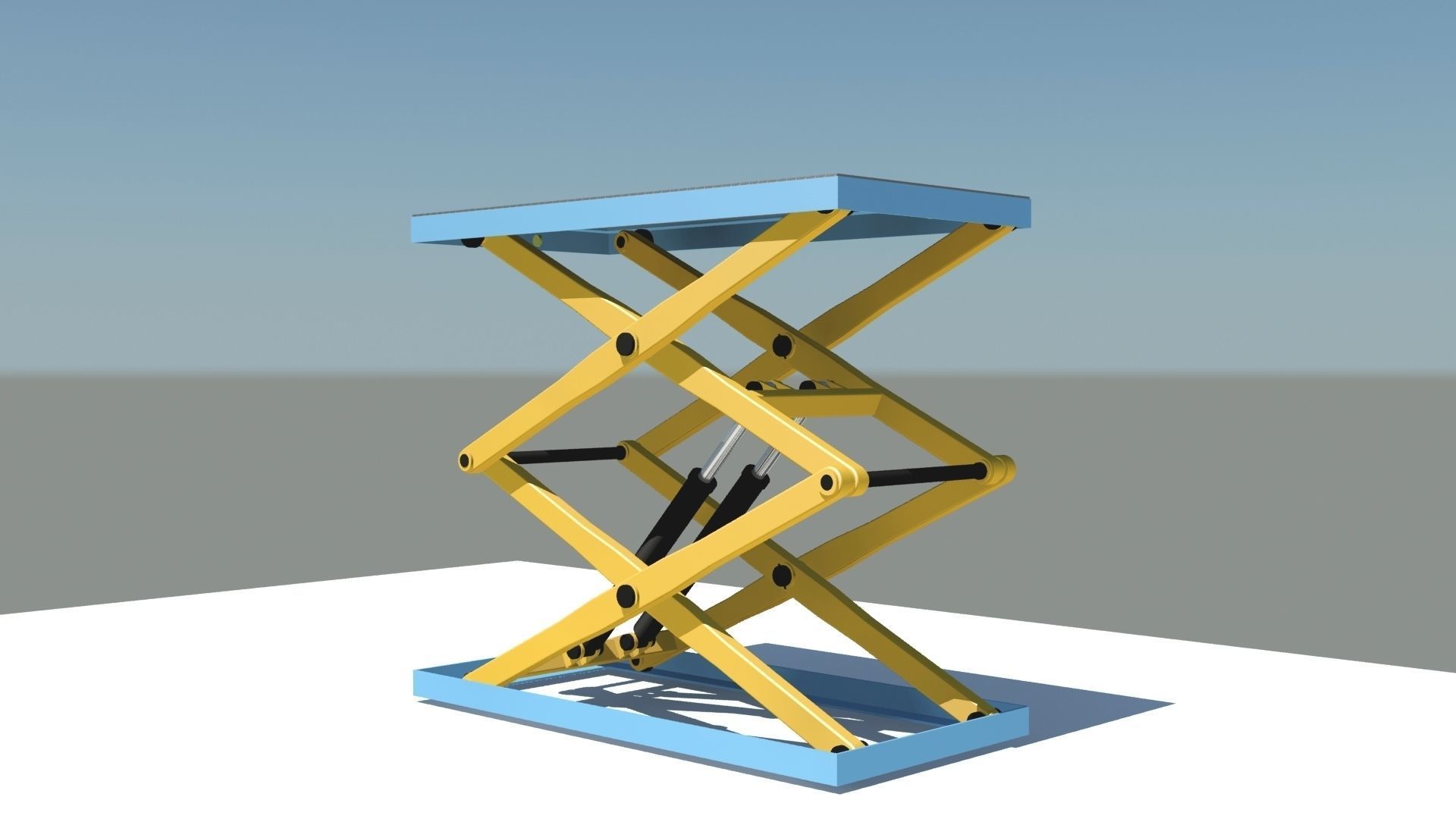 Scissor lift Low-poly 3D model_2
