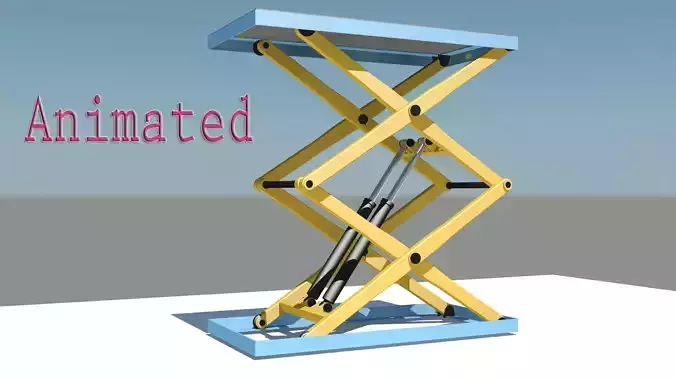 Scissor lift Low-poly 3D model