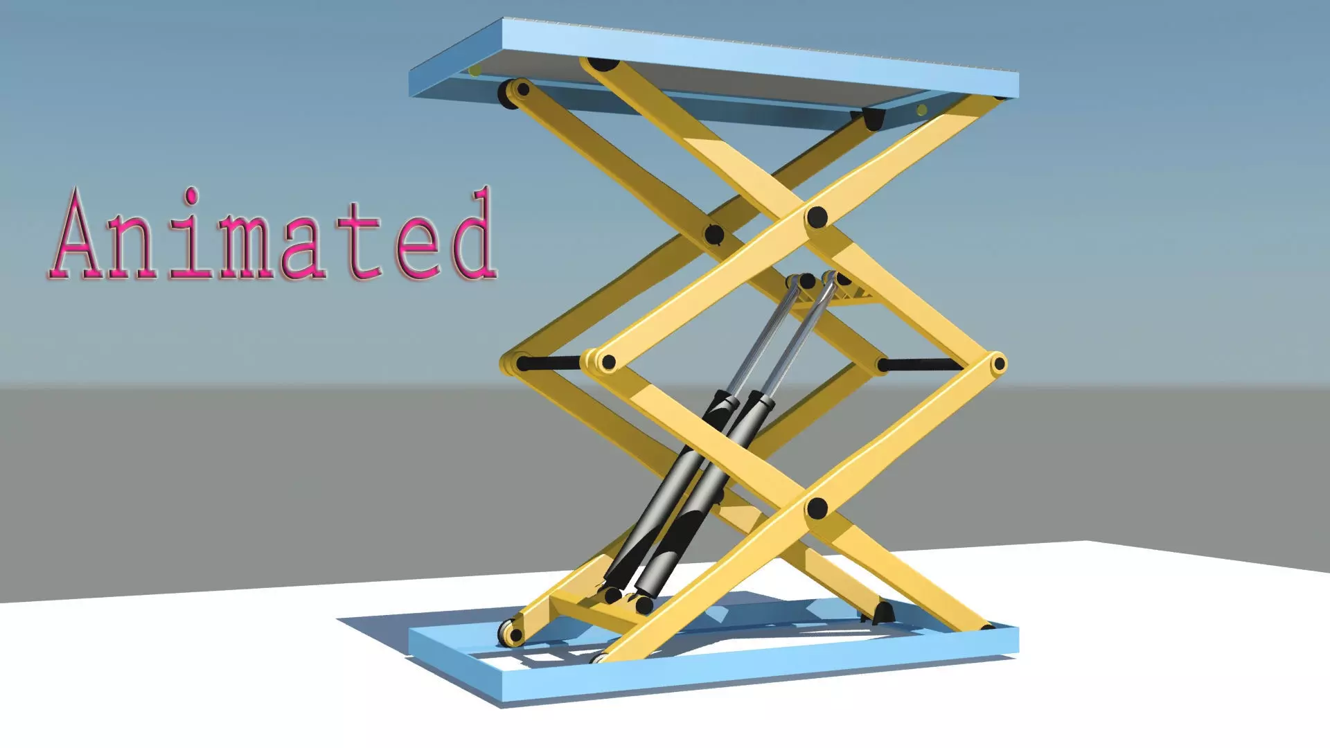 Scissor lift Low-poly 3D model_0
