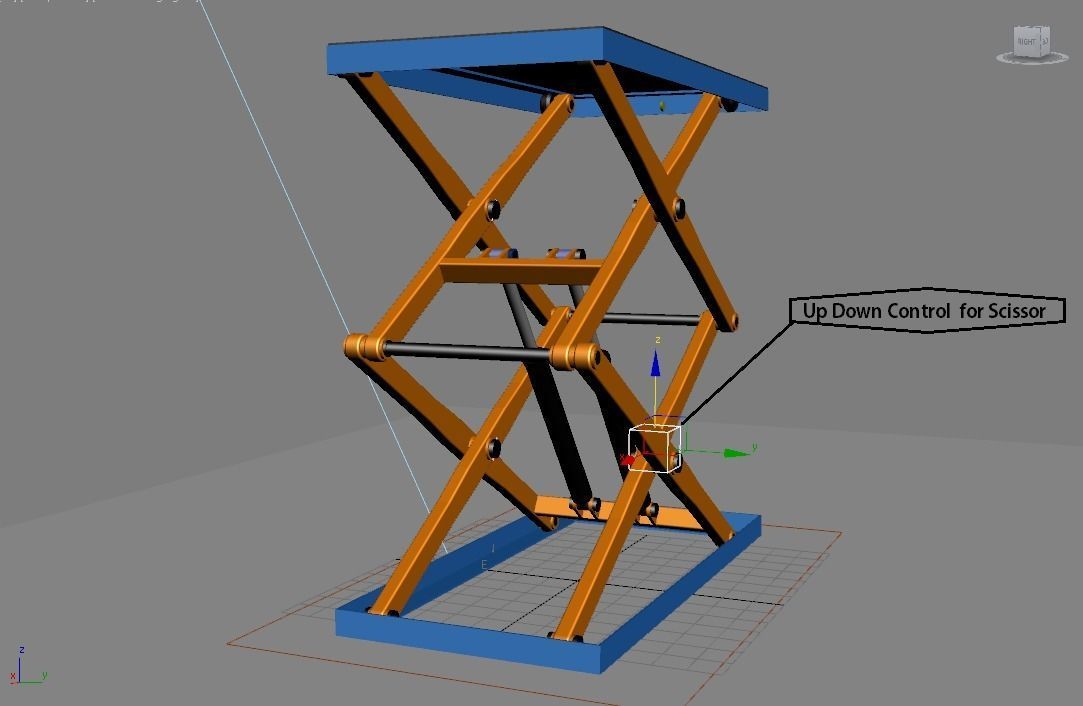 Scissor lift Low-poly 3D model_8