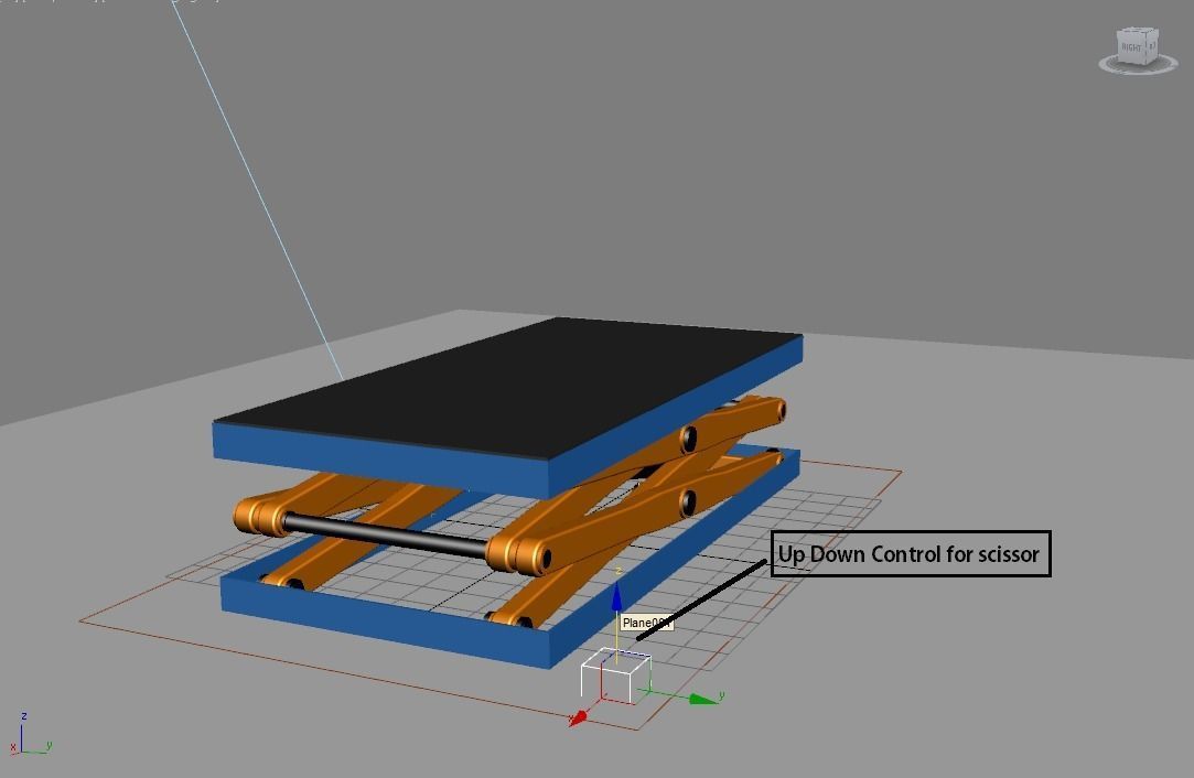 Scissor lift Low-poly 3D model_7