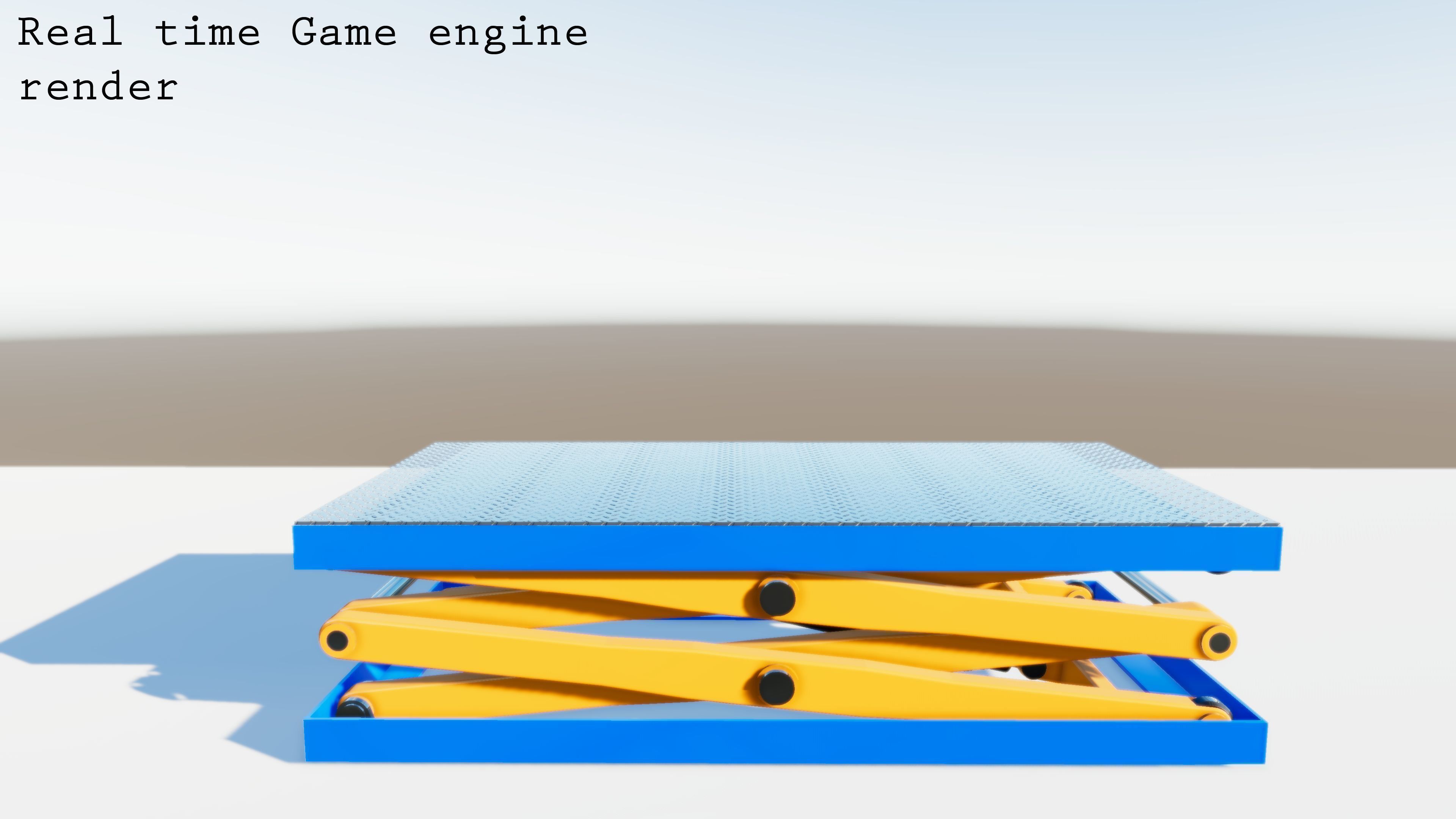 Scissor lift Low-poly 3D model_10