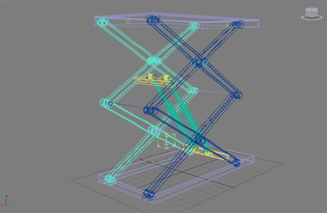 Scissor lift Low-poly 3D model_14