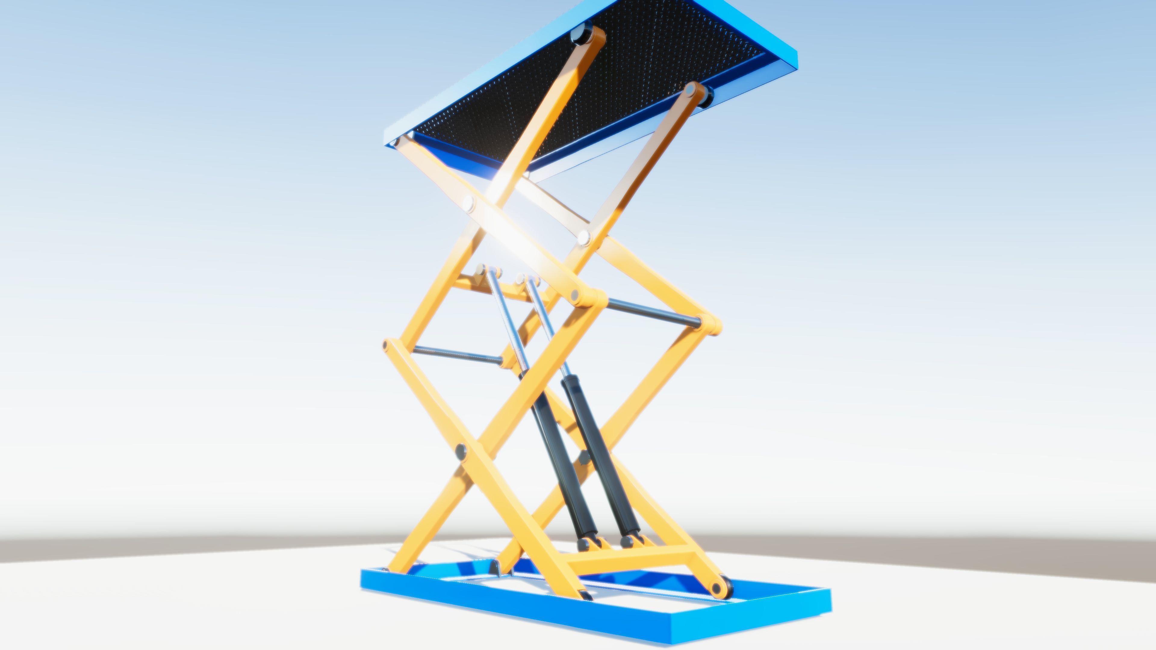 Scissor lift Low-poly 3D model_13