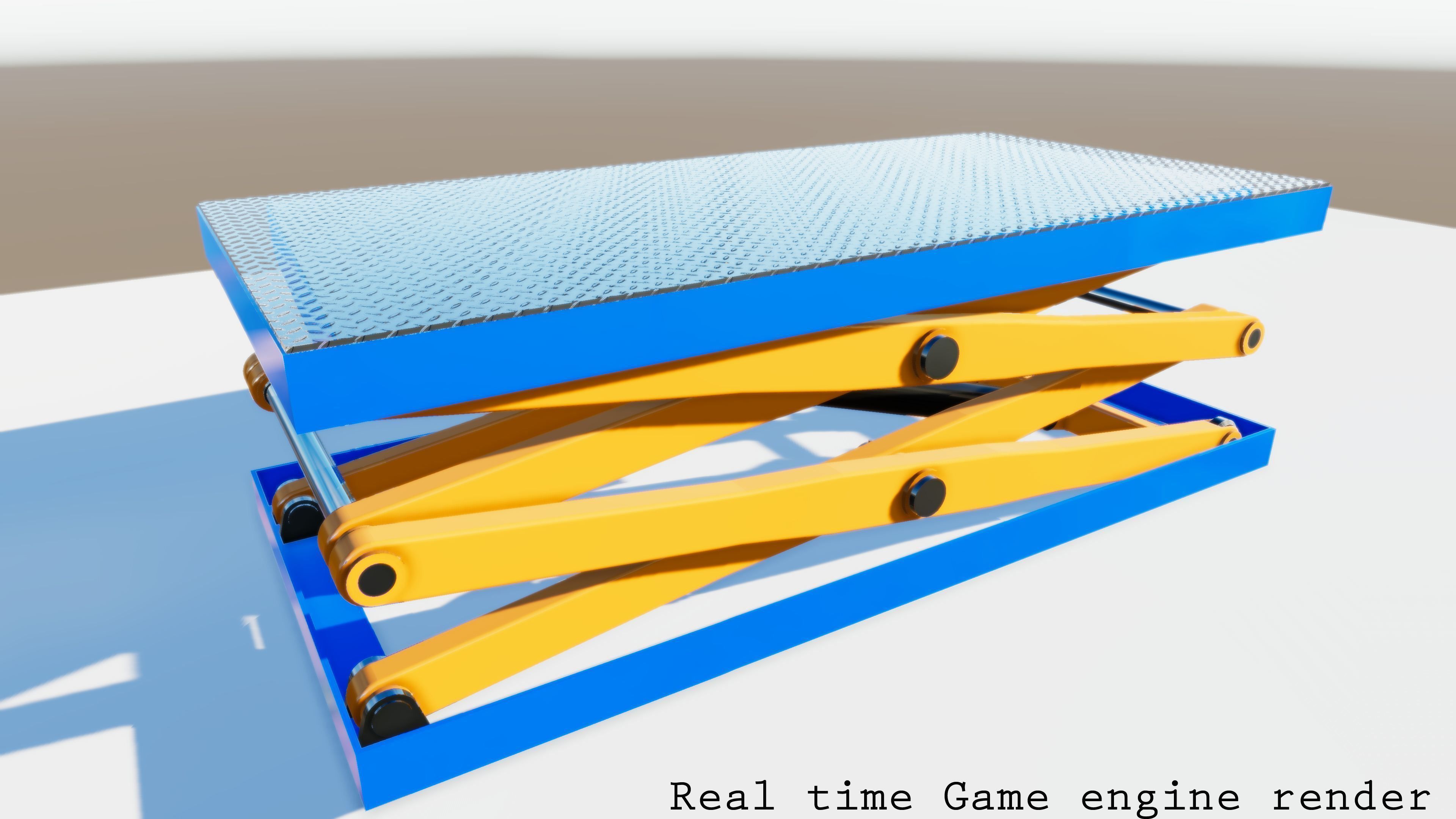 Scissor lift Low-poly 3D model_9