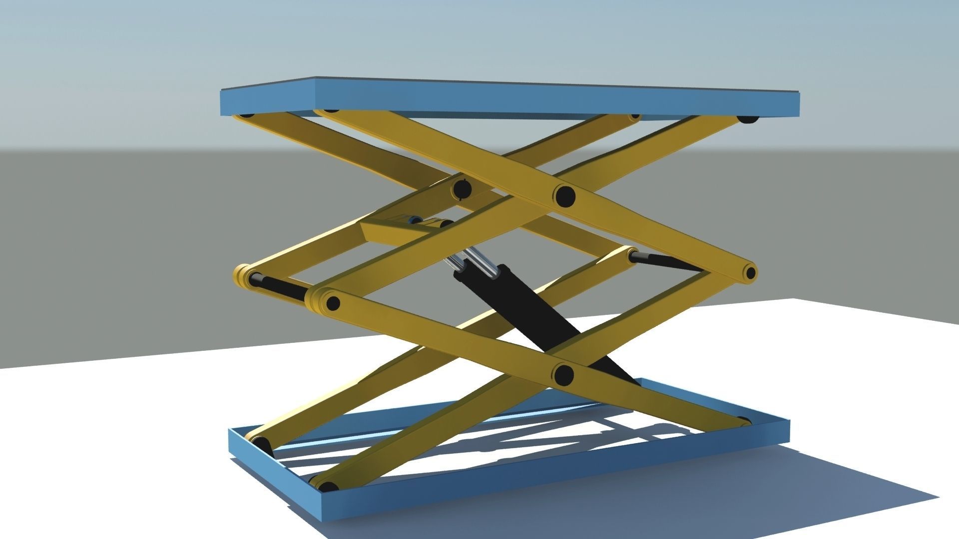 Scissor lift Low-poly 3D model_5