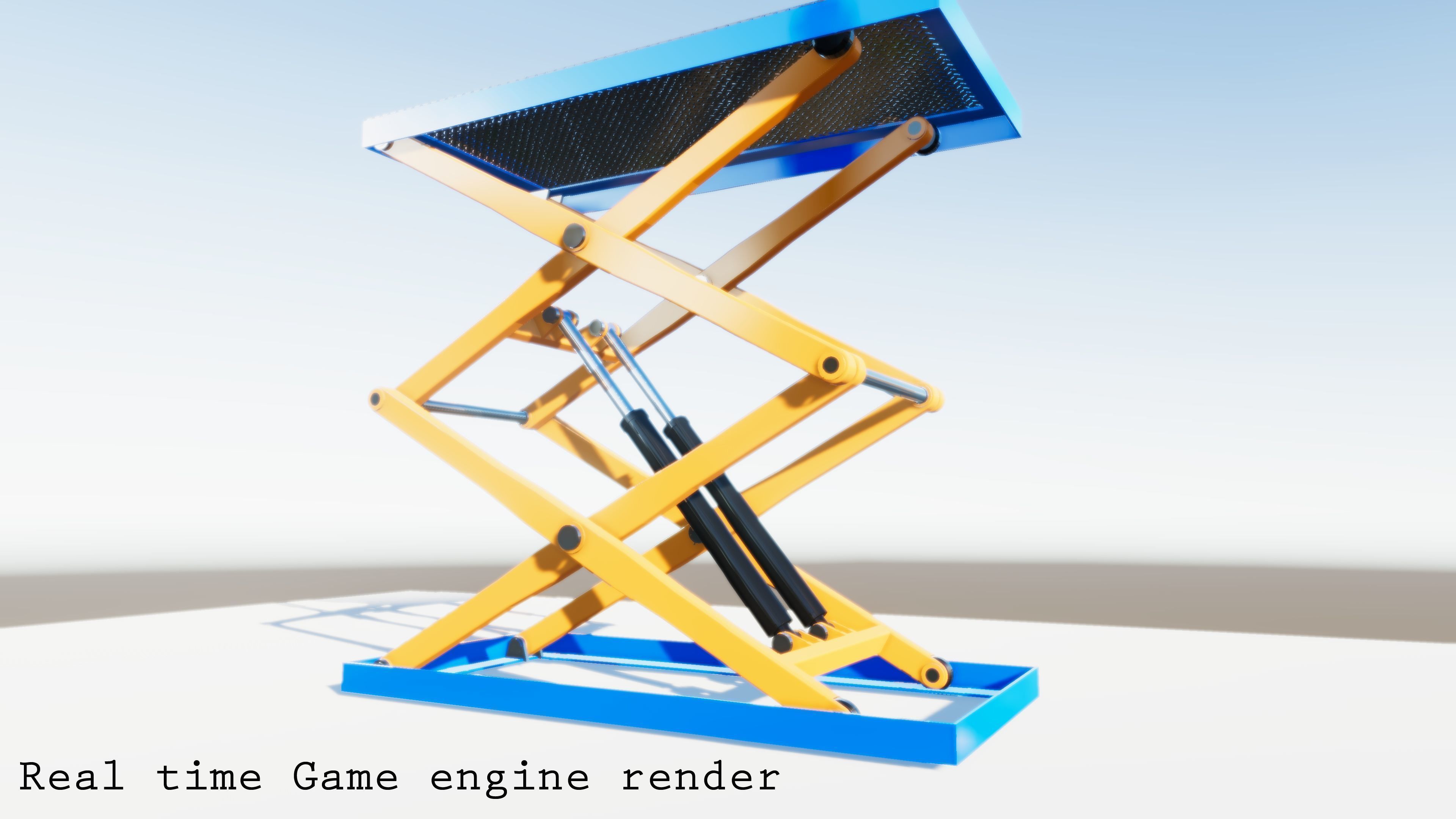 Scissor lift Low-poly 3D model_12