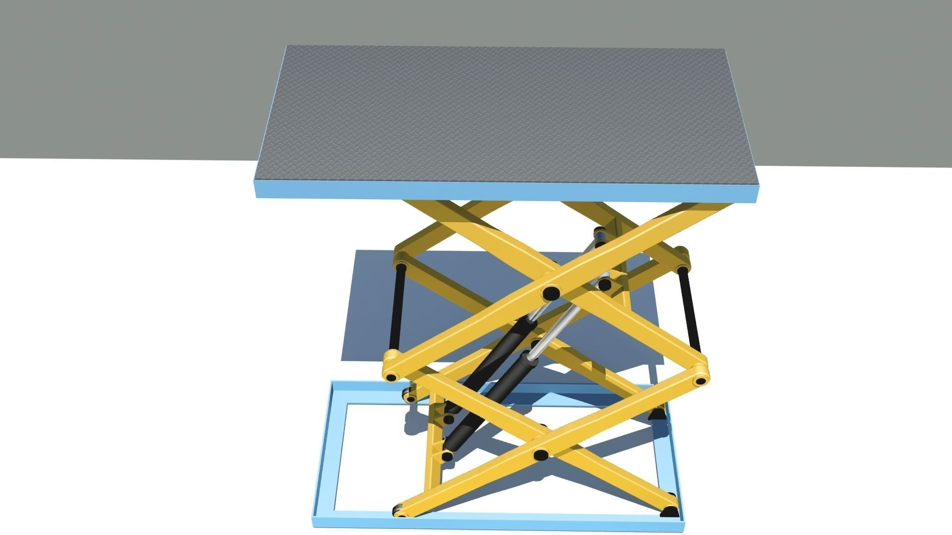 Scissor lift Low-poly 3D model_1
