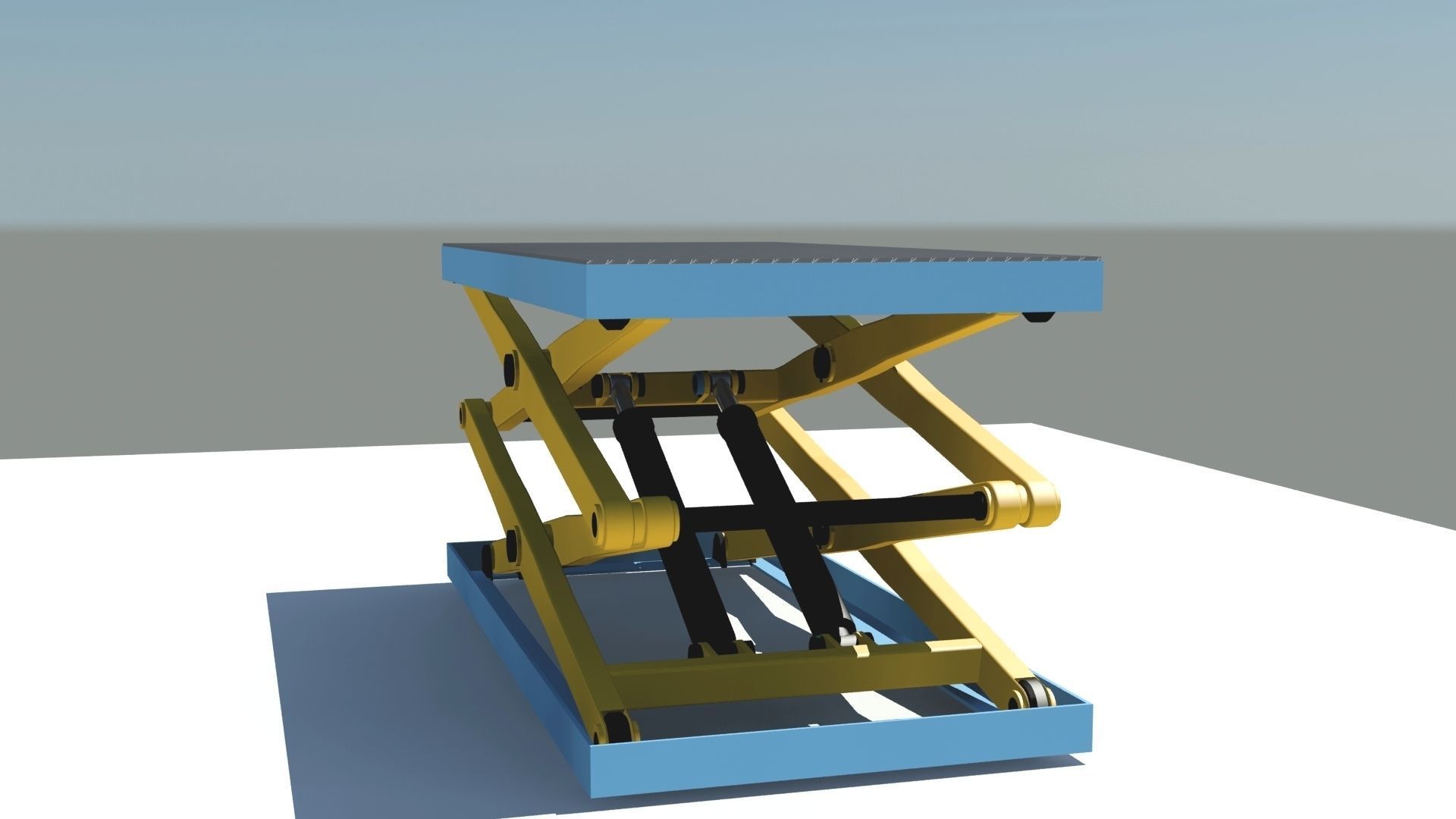 Scissor lift Low-poly 3D model_3