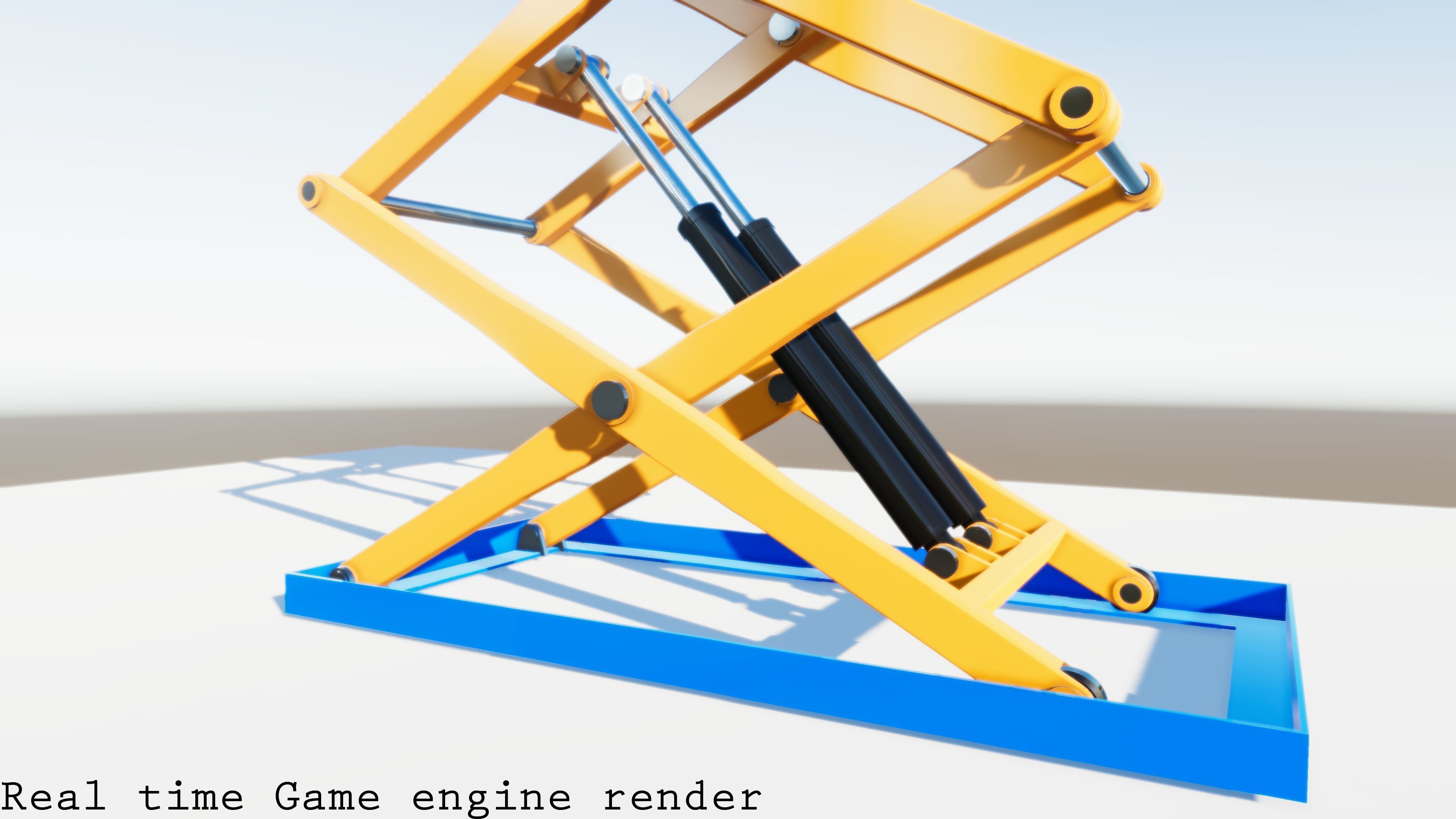 Scissor lift Low-poly 3D model_11