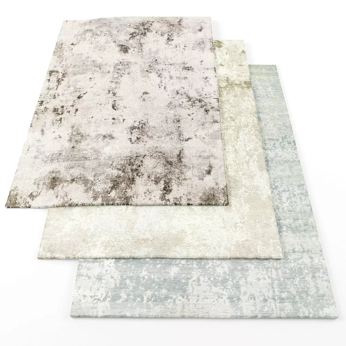 Rugs-500 three rugs Low-poly 3D model_0