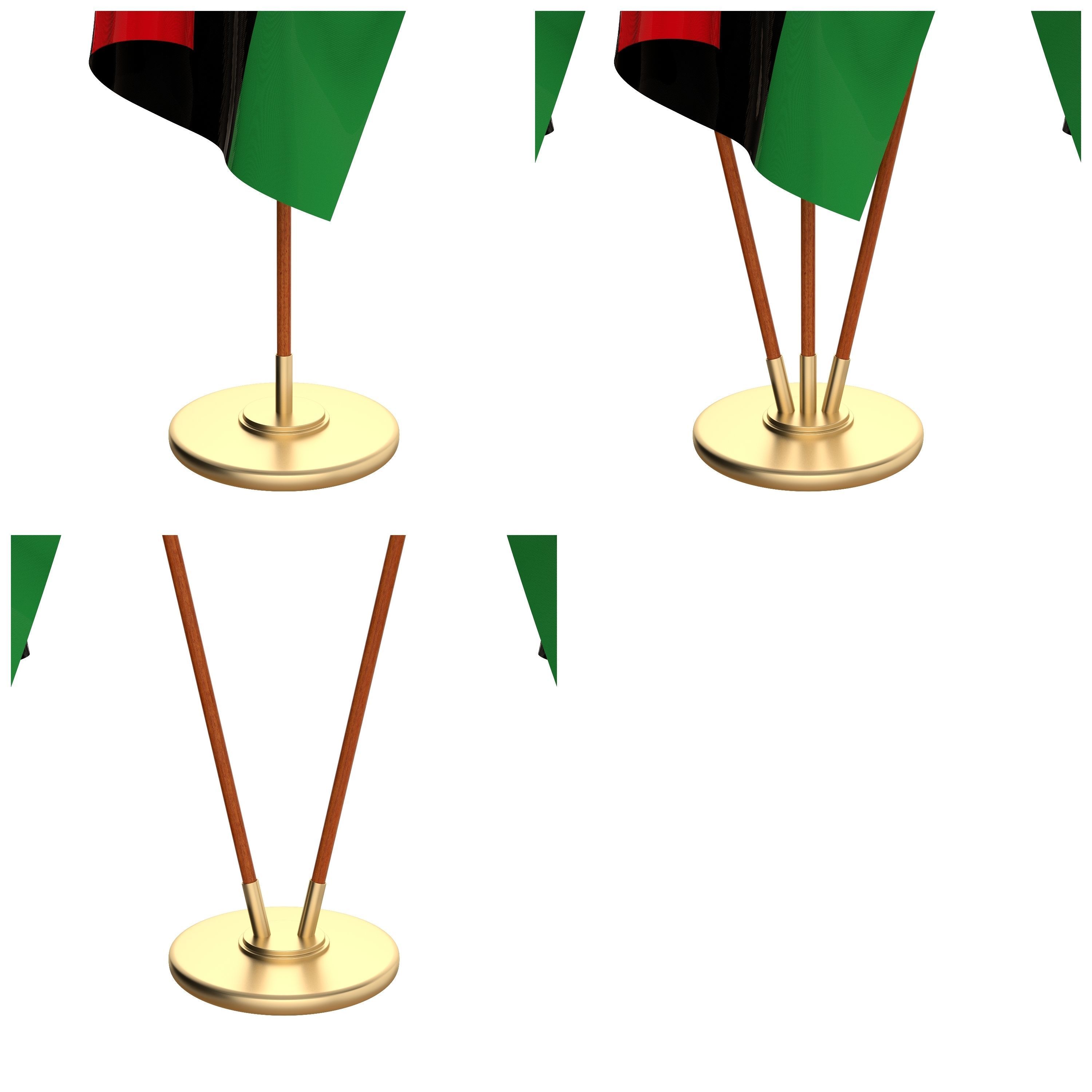 Libya Flag Pack 3D model_2