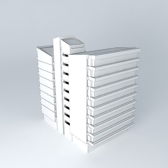 Caja Agraria building sincelejo Free 3D model_4
