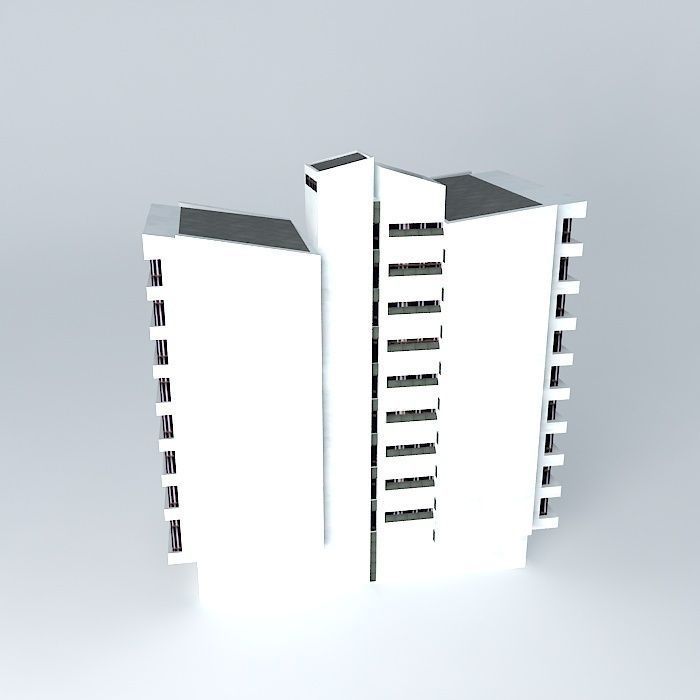 Caja Agraria building sincelejo Free 3D model_2