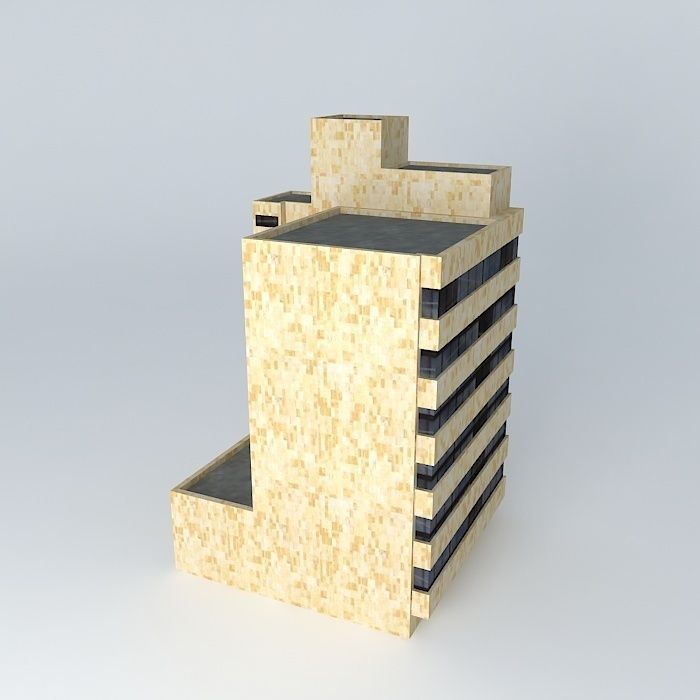 Building Banco de Occidente (incelejo Free 3D model_1